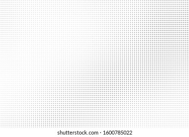 Abstract halftone texture. Chaotic wave pattern of dots. Ink drops on white background