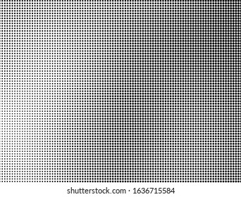 Abstract halftone texture. Chaotic wave pattern of dots. Ink drops on white background