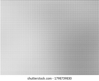 Abstract halftone texture. Chaotic wave pattern of dots. Ink drops on white background