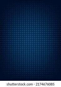 Abstract halftone texture, dots on gradient blue technology background. Digital data visualization. Tech, business, science concept. Use for banner, presentation, template.	