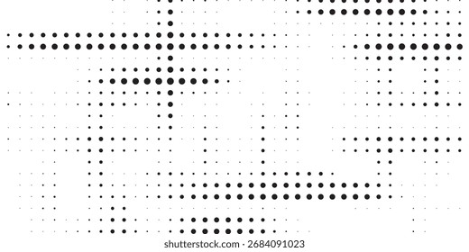 Abstractas textura semitono con cuadrícula punteada y patrón cruzado en blanco y negro, perfecta para diseño retro, pósters vintage, fondos modernos y proyectos gráficos creativos.
