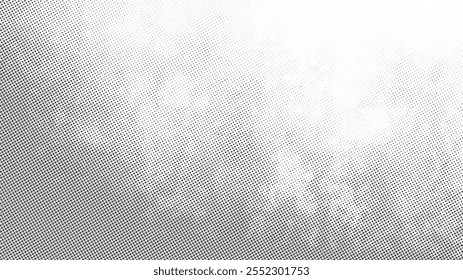 Textura Abstractas de semitono: Ilustración de efecto semitono de forma redonda con puntos geométricos para el diseño de Vector dinámico