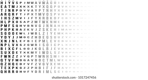 Abstract halftone texture with letters. Vector. Modern background for posters, websites, web pages, business cards, postcards, interior design. Punk, pop, grunge in vintage style. Minimalism.