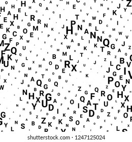 Abstract halftone texture with letters. Vector. Modern background for posters, websites, web pages, business cards, postcards, interior design. Punk, pop, grunge in vintage style. Minimalism.