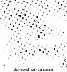 Abstract halftone texture with letters. Vector. Modern background for posters, websites, web pages, business cards, postcards, interior design. Punk, pop, grunge in vintage style. Minimalism.