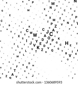 Abstract halftone texture with letters. Vector. Modern background for posters, websites, web pages, business cards, postcards, interior design. Punk, pop, grunge in vintage style. Minimalism.