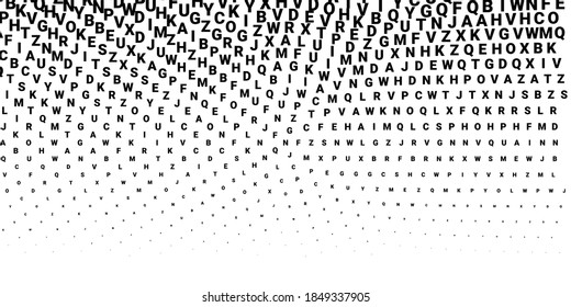 Abstract halftone texture with letters. Vector. Modern background for posters, websites, web pages, business cards, postcards, interior design. Punk, pop, grunge in vintage style. Minimalism. 