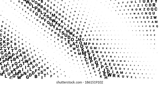 Abstract halftone texture with letters. Vector. Modern background for posters, websites, web pages, business cards, postcards, interior design. Punk, pop, grunge in vintage style. Minimalism. 