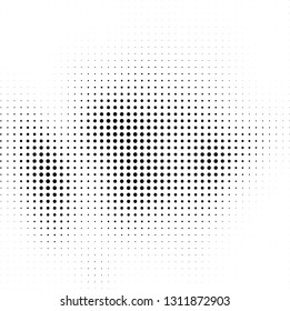 Abstract halftone texture. Monochrome black and white background for business cards, labels, icons, icons. Futuristic wave pattern vector pop art poster