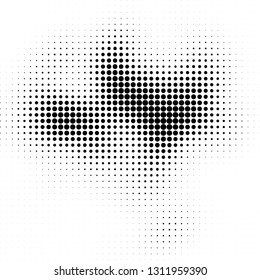 Abstract halftone texture. Monochrome black and white background for business cards, labels, icons, icons. Futuristic wave pattern vector pop art poster
