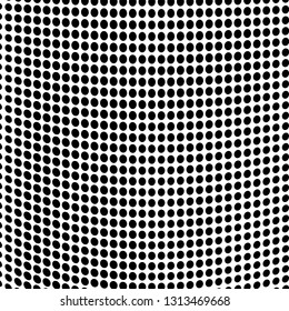 Abstract halftone texture. Monochrome black and white background for business cards, labels, icons, icons. Futuristic wave pattern vector pop art poster