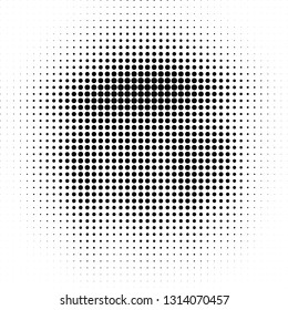 Abstract halftone texture. Monochrome black and white background for business cards, labels, icons, icons. Futuristic wave pattern vector pop art poster