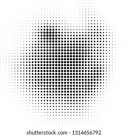 Abstract halftone texture. Monochrome black and white background for business cards, labels, icons, icons. Futuristic wave pattern vector pop art poster