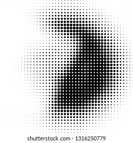 Abstract halftone texture. Monochrome black and white background for business cards, labels, icons, icons. Futuristic wave pattern vector pop art poster