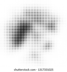 Abstract halftone texture. Monochrome black and white background for business cards, labels, icons, icons. Futuristic wave pattern vector pop art poster