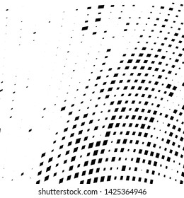 Abstract halftone texture is monochrome. Vector background of black squares on white background