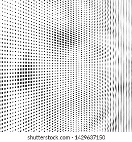 Abstract halftone texture is monochrome. Vector background of black squares on white background
