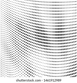 Abstract halftone texture is monochrome. Vector background of black squares on white background