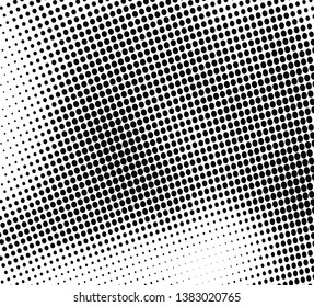 Abstract halftone texture. Monochrome wave vector pattern. Black and white vintage pop blank for printing