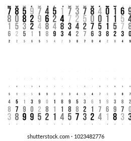 Abstract halftone texture with numbers. Vector. Modern background for posters, websites, web pages, business cards, postcards, interior design. Punk, pop, grunge in vintage style. Minimalism.