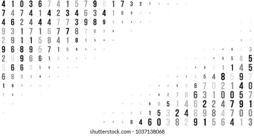 Abstract halftone texture with numbers. Vector. Modern background for posters, websites, web pages, business cards, postcards, interior design. Punk, pop, grunge in vintage style. Minimalism. 