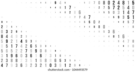 Abstract halftone texture with numbers. Vector. Modern background for posters, websites, web pages, business cards, postcards, interior design. Punk, pop, grunge in vintage style. Minimalism. 