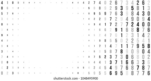 Abstract halftone texture with numbers. Vector. Modern background for posters, websites, web pages, business cards, postcards, interior design. Punk, pop, grunge in vintage style. Minimalism. 