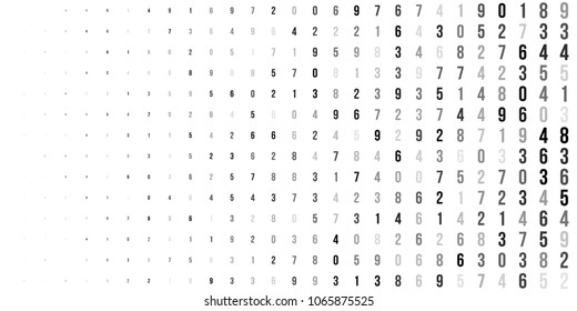 Abstract halftone texture with numbers. Vector. Modern background for posters, websites, web pages, business cards, postcards, interior design. Punk, pop, grunge in vintage style. Minimalism. 