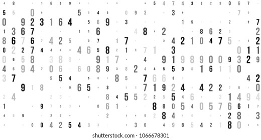 Abstract halftone texture with numbers. Vector. Modern background for posters, websites, web pages, business cards, postcards, interior design. Punk, pop, grunge in vintage style. Minimalism. 