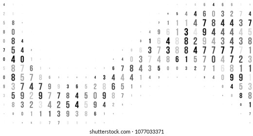 Abstract halftone texture with numbers. Vector. Modern background for posters, websites, web pages, business cards, postcards, interior design. Punk, pop, grunge in vintage style. Minimalism. 