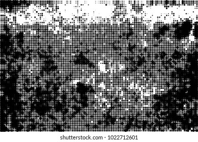 An abstract halftone texture. A pattern of black dots on a white background
