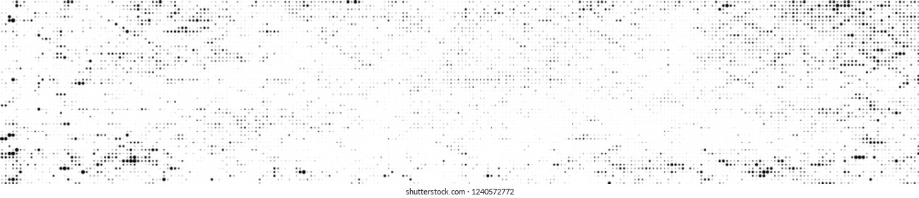 Abstract halftone texture. Pattern of black dots on white background. Pattern of chaotic elements to design