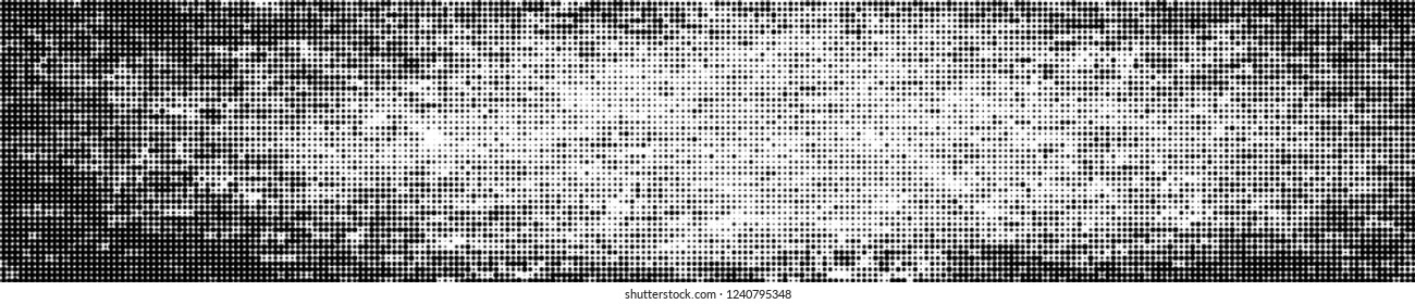 Abstract halftone texture. Pattern of black dots on white background. Pattern of chaotic elements to design