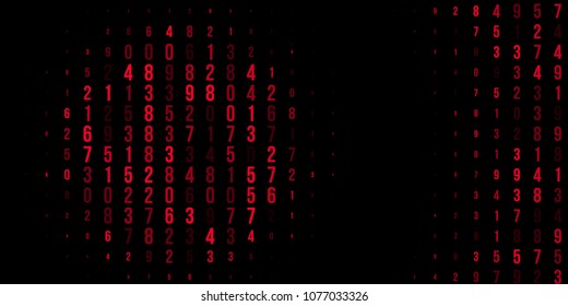 Abstract halftone texture red or banner on halftone background. Modern futuristic design. Red geometric texture. Vector abstract halftone black background. Background of the banner.