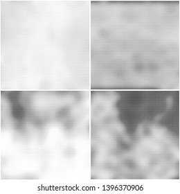 Abstract halftone texture sets. Monochrome dots pattern chaotic. Print background template