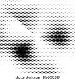 Abstract Halftone Texture. Vector black and white background