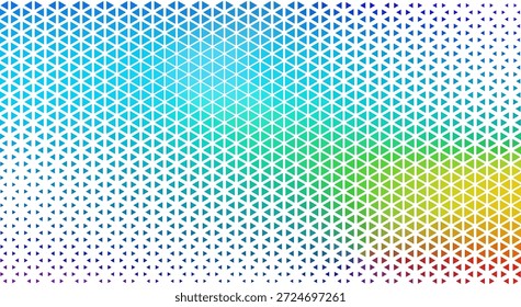 Meio-tom abstrato Fundo triangular. Triângulos monocromáticos grunge padrão. Desaparecendo padrão. Empresa criativa Padrão triangular de tamanho múltiplo.