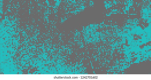 Abstract halftone turquoise