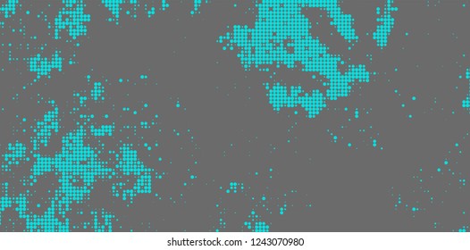Abstract halftone turquoise