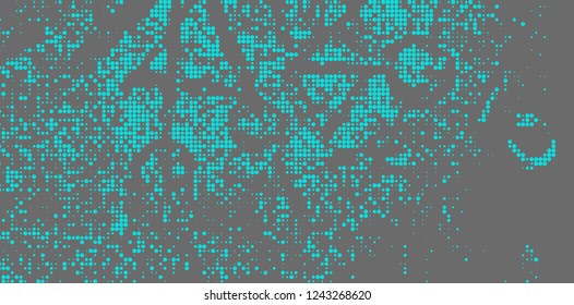 Abstract halftone turquoise