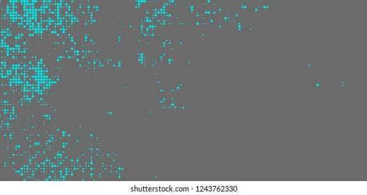 Abstract halftone turquoise