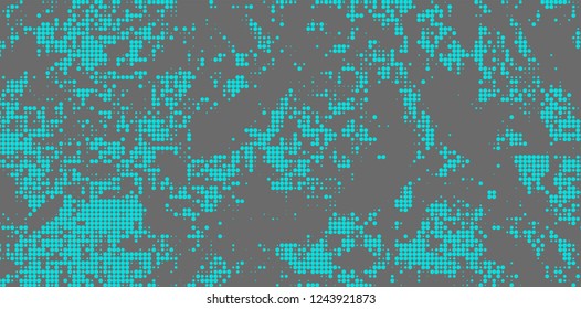 Abstract halftone turquoise