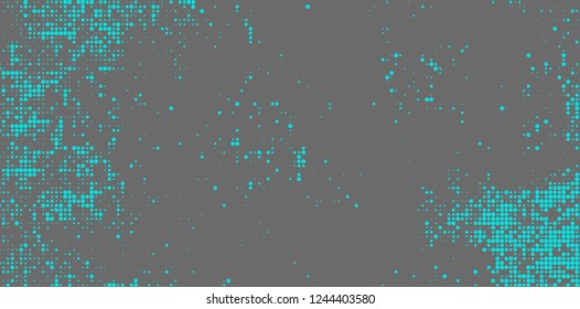 Abstract halftone turquoise