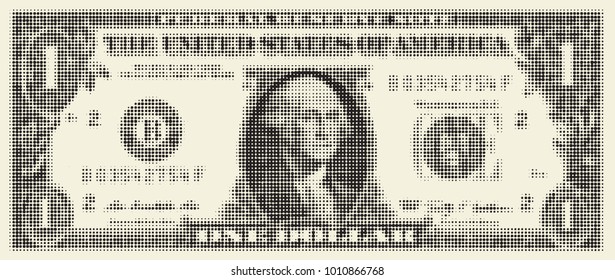Abstract halftone US dollar vector