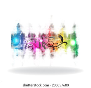 Abstract Halftone Vector Background