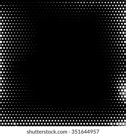 Abstract halftone vector background. Black and white dotted pattern 