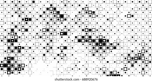 Abstract halftone vector background black and white. Monochrome grunge texture. Vector vintage design in black and white. Halftone black and white drawing