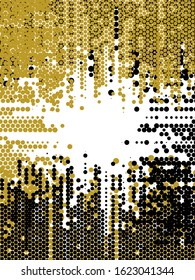Abstract halftone vector background. Color composition of overlapping circular  geometric shapes.