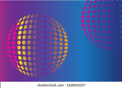 Abstract Halftone vector background with liquid circles