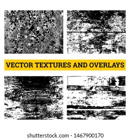 Abstract halftone vector illustration. Grunge textures and overlays for background and design.